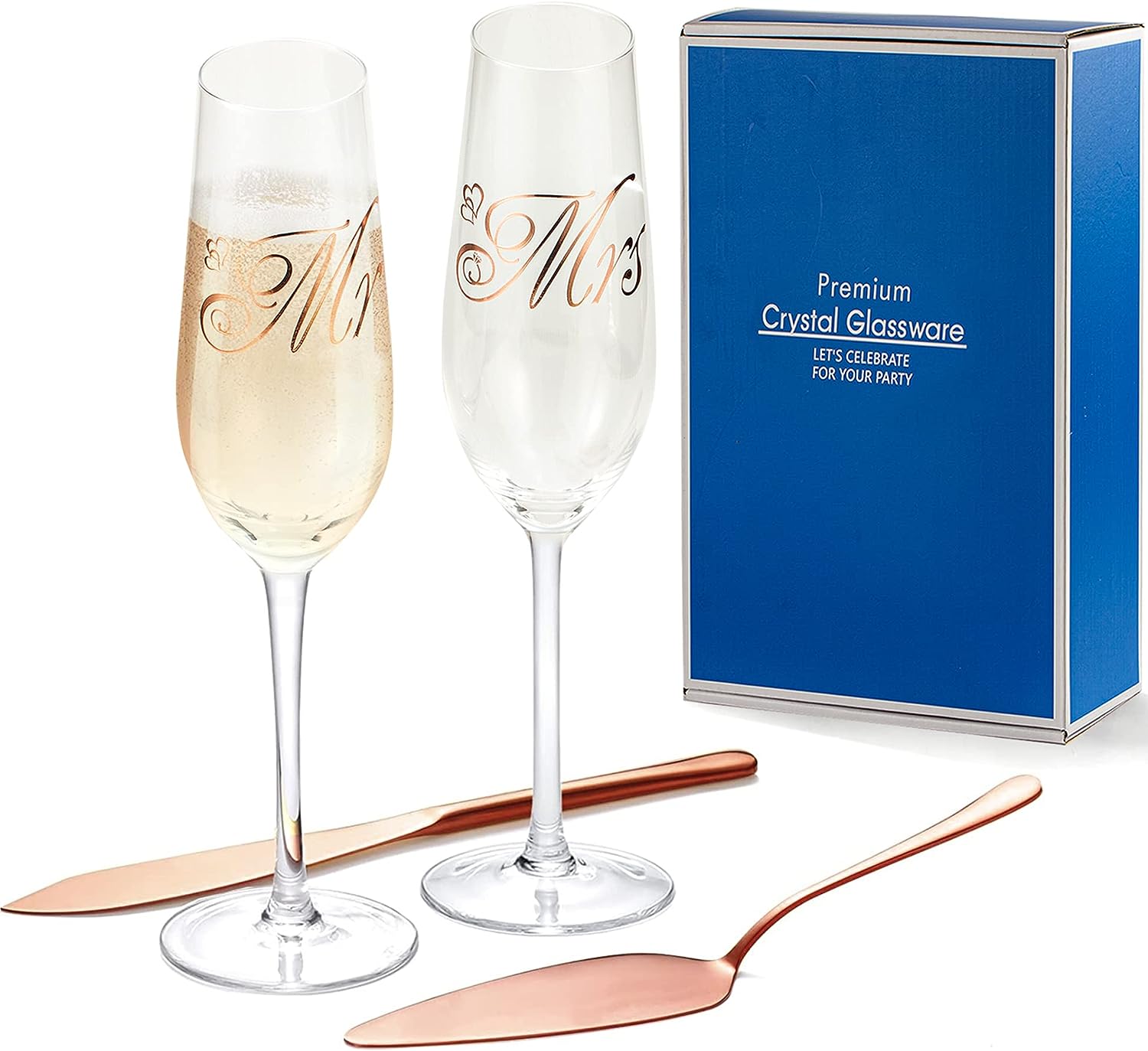 White Champagne Wedding Toast Glasses Handmade Pearl & Flower Bride And  Groom Flutes, His And Hers Flute - Wedding Gift